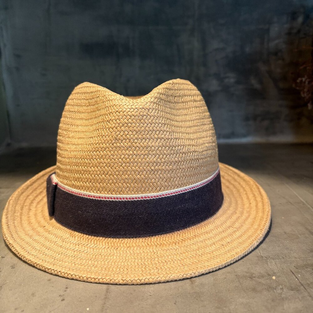 Banana Republic Tan Straw Fedora Hat